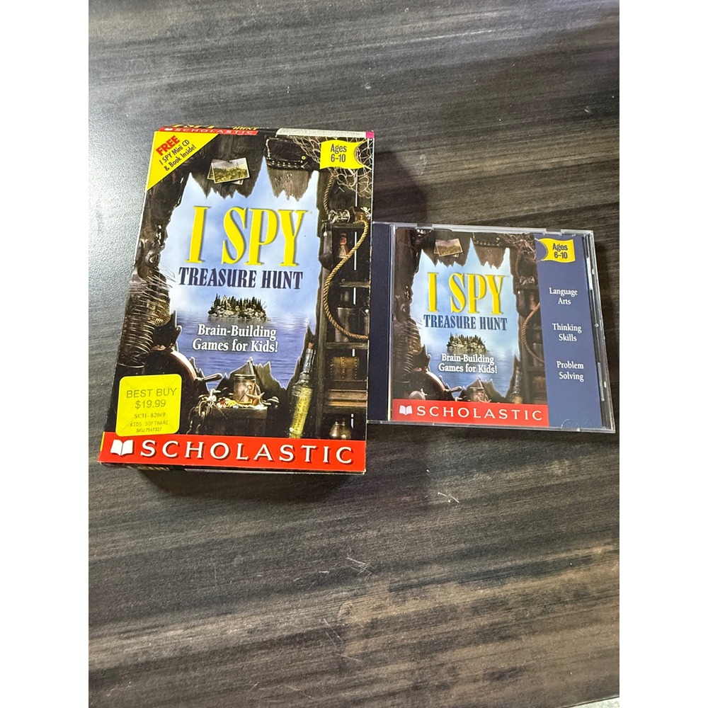 Scholastic I Spy Treasure Hunt PC Game Brain-Building Software Ages 6-10